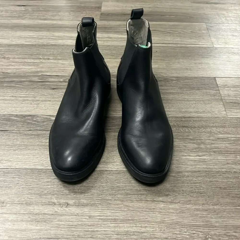 All Saints Creed Leather Chelsea Boots Black Leather EU 44 US 11